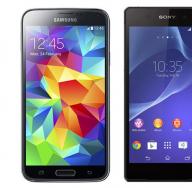 Samsung Galaxy S5 vs Sony Xperia Z2: flaggskeppsmatch