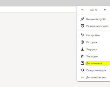 Jak wyłączyć wyskakujące reklamy w przeglądarce Yandex
